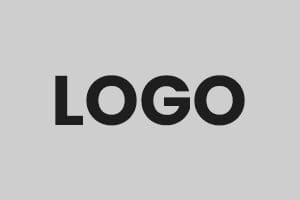 A logo that is black and white.