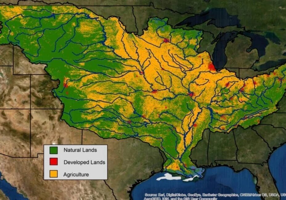 A map of the land and its location in the united states.